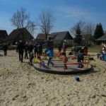 Saisoneröffnung des Spielplatzes am Ostermontag mit neuem Wasserspiel