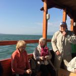 Israelreisende auf dem See Genesareth